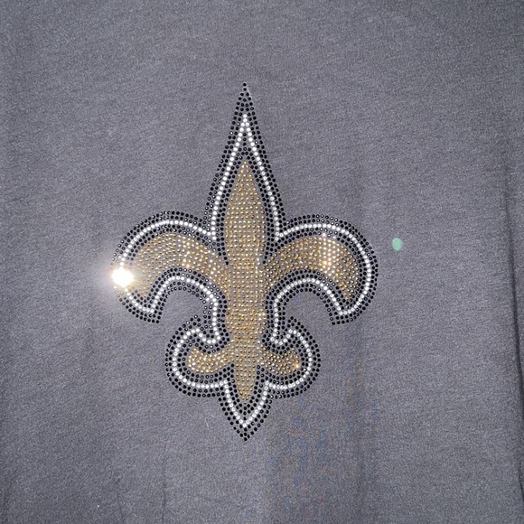 new orleans saints bejeweled long sleeve top - Picture 2 of 7